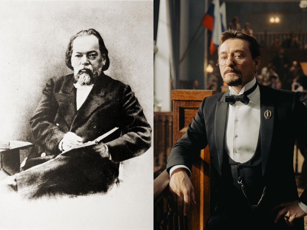 Федор Плевако (слева) и актер Сергей Безруков (справа), сыгравший роль знаменитого адвоката Федор Плевако (слева) и актер Сергей Безруков (справа), сыгравший роль знаменитого адвоката